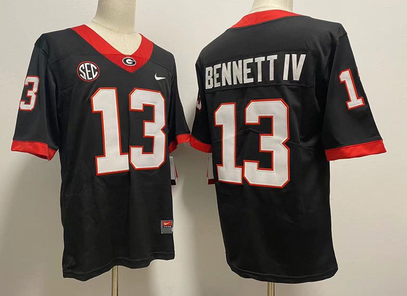 Men Georgia Bulldogs #13 Bennettiv Black Nike 2025 NCAA Jersey style 1->ncaa teams->NCAA Jersey